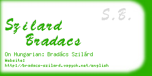 szilard bradacs business card