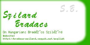 szilard bradacs business card